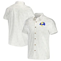 Collection NFL x Darius Rucker pour hommes par Fanatics T-shirt boutonné tissé blanc Los Angeles Rams