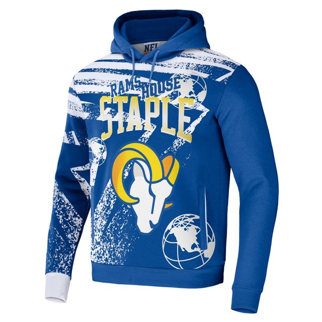 Sweat à capuche imprimé intégral NFL x Staple Royal Los Angeles Rams pour hommes