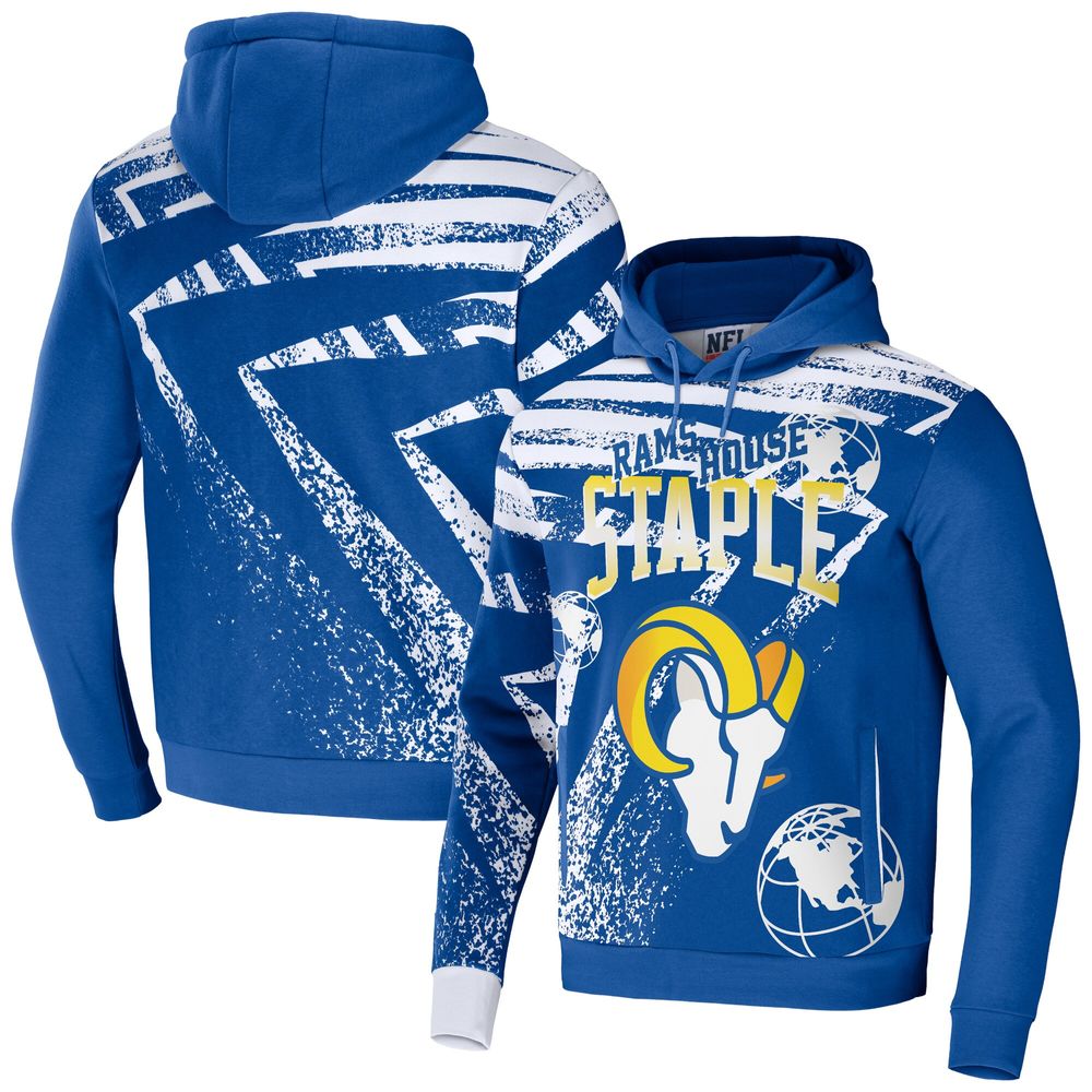 Men's NFL x Staple Royal Los Angeles Rams All Over Print Pullover Hoodie