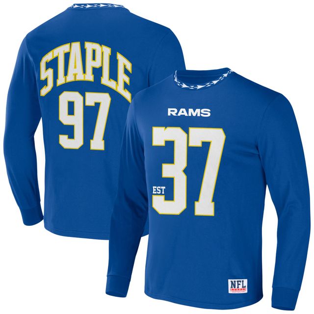 T-shirt à manches longues NFL x Staple Royal Los Angeles Rams Core Team pour hommes