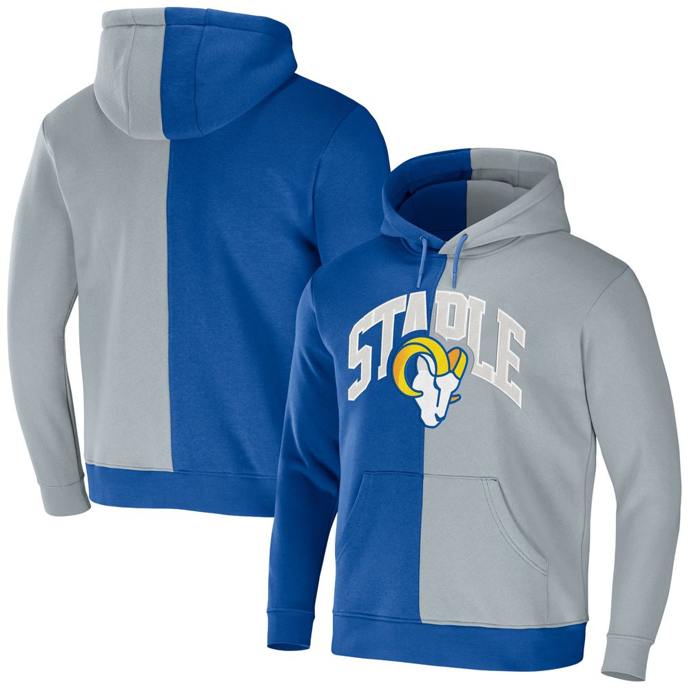 Men's NFL x Staple Royal Los Angeles Rams Split Logo Pullover Hoodie