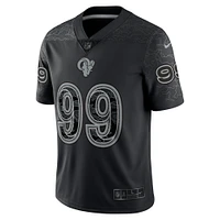 Maillot Nike Aaron Donald noir Los Angeles Rams RFLCTV Limited pour homme
