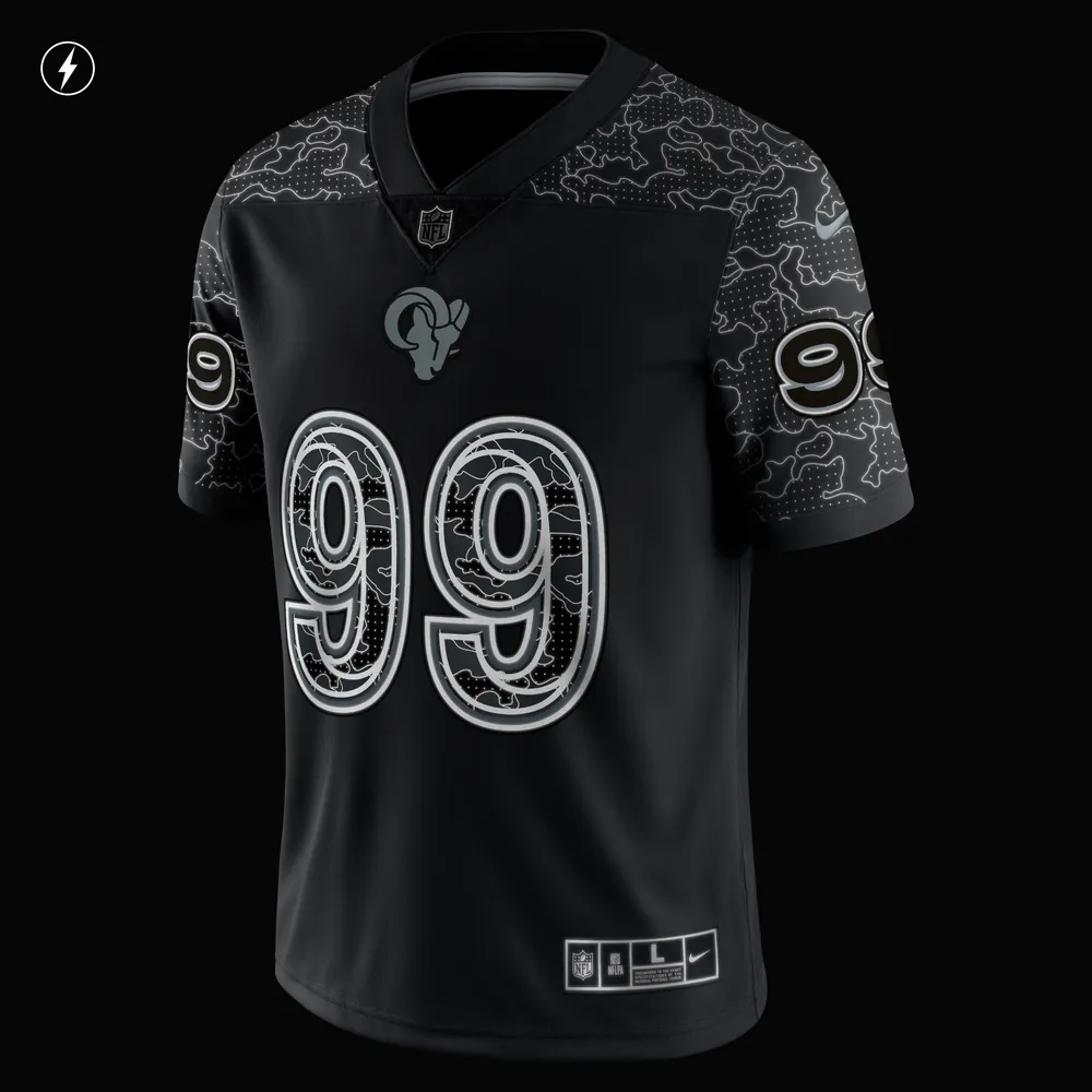 Maillot Nike Aaron Donald noir Los Angeles Rams RFLCTV Limited pour homme