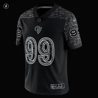 Maillot Nike Aaron Donald noir Los Angeles Rams RFLCTV Limited pour homme