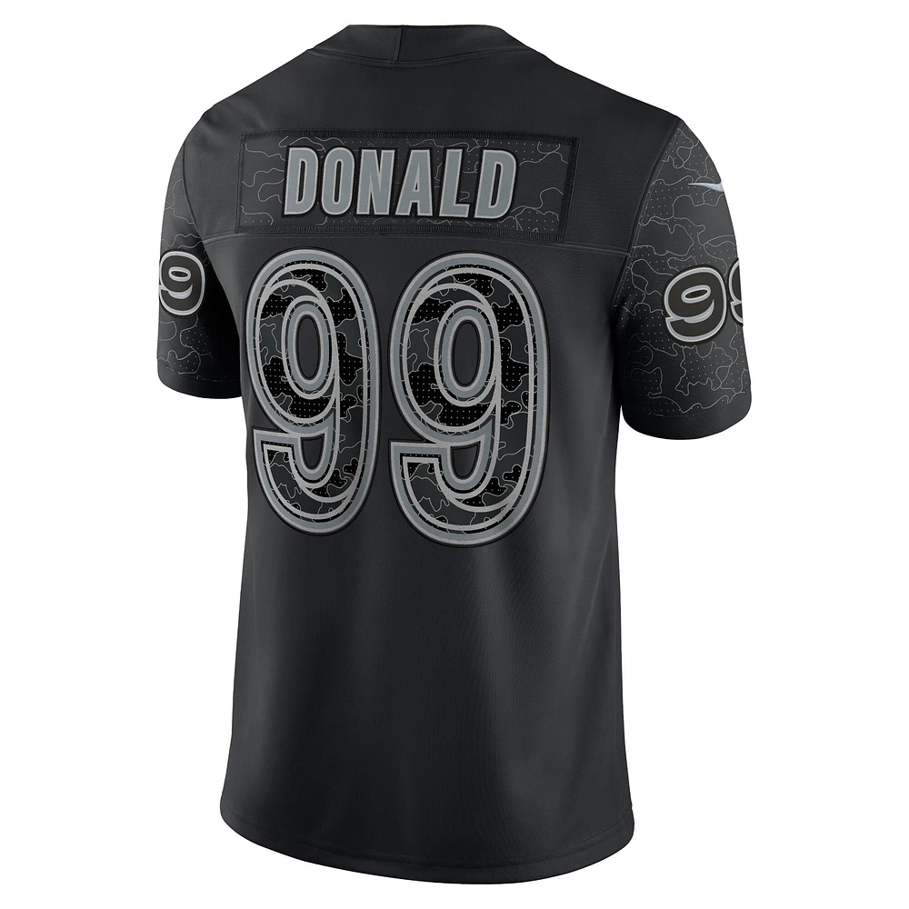 Maillot Nike Aaron Donald noir Los Angeles Rams RFLCTV Limited pour homme
