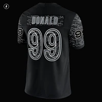 Maillot Nike Aaron Donald noir Los Angeles Rams RFLCTV Limited pour homme