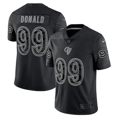 Maillot Nike Aaron Donald noir Los Angeles Rams RFLCTV Limited pour homme