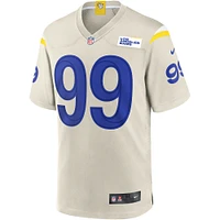 Maillot de match joueur Nike Aaron Donald Bone des Rams Los Angeles pour homme