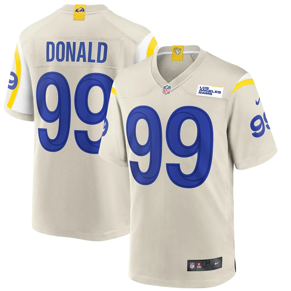 Maillot Nike Aaron Donald crème pour homme des Los Angeles Rams