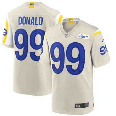 Maillot Nike Aaron Donald crème pour homme des Los Angeles Rams