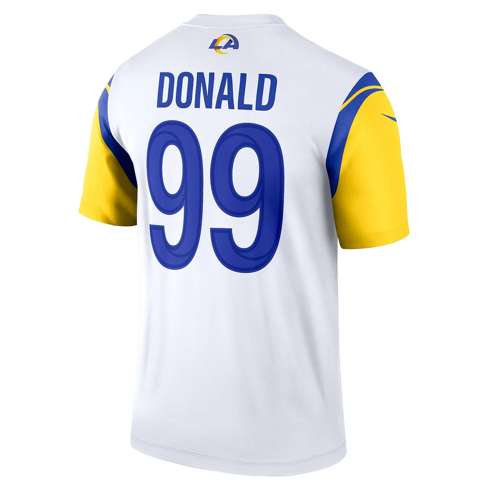 Men's Nike Aaron Donald White Los Angeles Rams Alternate Legend Player Performance Top