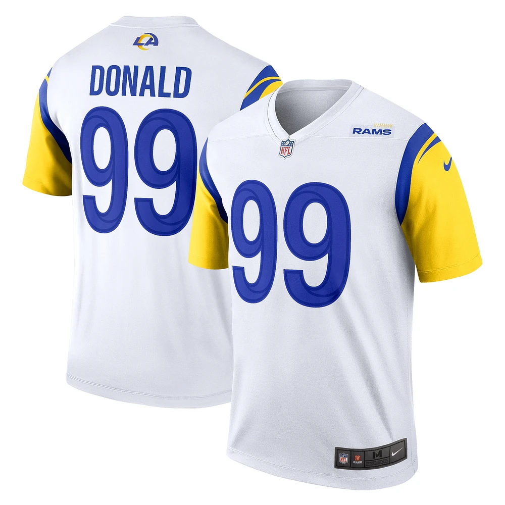 Haut Nike Aaron Donald blanc pour homme Los Angeles Rams Alternate Legend Player Performance