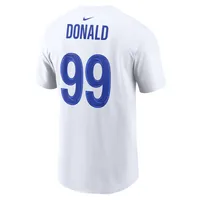 T-shirt Nike Aaron Donald Los Angeles Rams Super Bowl LVI pour homme avec nom et numéro