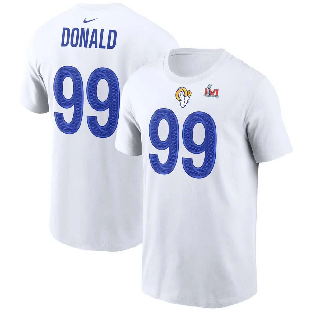Lids Aaron Donald Los Angeles Rams Nike Super Bowl LVI Name & Number T-Shirt  - White