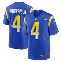 Maillot de match Nike Ahkello Witherspoon Royal Los Angeles Rams pour homme