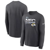 T-shirt Nike Los Angeles Rams 2021 NFC Champions Locker Room Trophy Collection Anthracite pour Homme