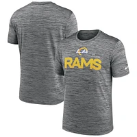 T-shirt Nike Anthracite Los Angeles Rams Blitz Velocity Modern Performance pour homme