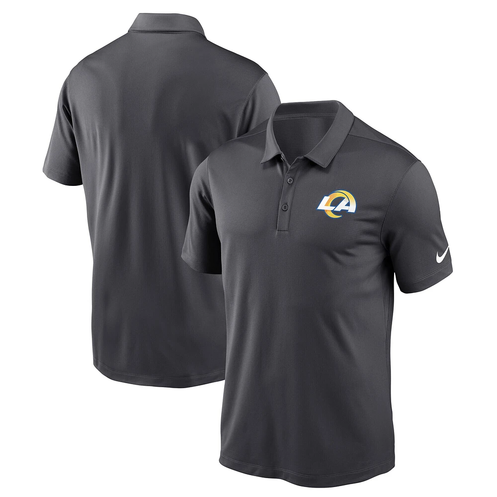 Polo de performance avec logo la franchise Los Angeles Rams Nike anthracite pour homme