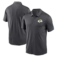 Men's Nike Anthracite Los Angeles Rams Franchise Logo Performance Polo