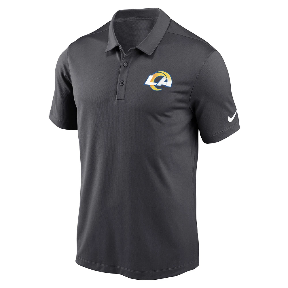 Polo de performance avec logo la franchise Los Angeles Rams Nike anthracite pour homme