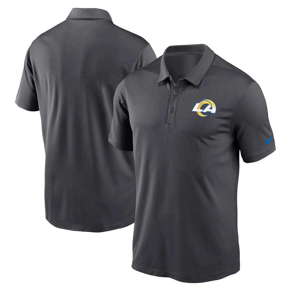 Polo de performance avec logo la franchise Los Angeles Rams Nike anthracite pour homme