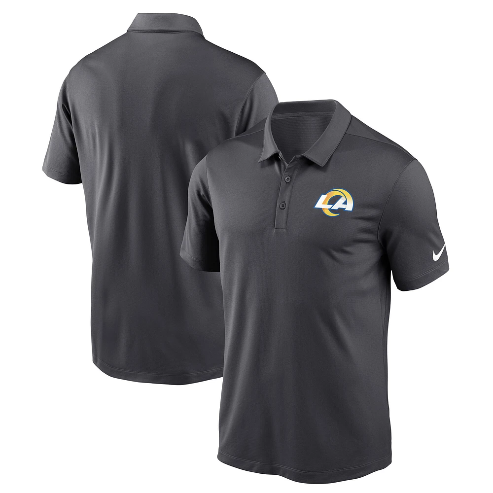 Polo de performance avec logo la franchise Los Angeles Rams Nike anthracite pour homme