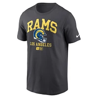 Men's Nike Anthracite Los Angeles Rams Helmet Essential T-Shirt