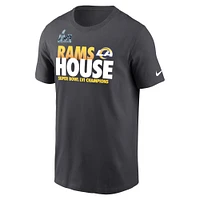 T-shirt pour homme Nike Los Angeles Rams Super Bowl LVI Champions Alternate Local Pack anthracite