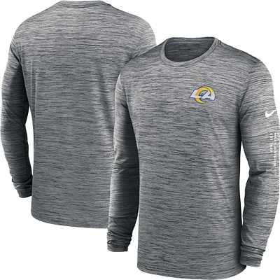 T-shirt à manches longues Nike Los Angeles Rams Velocity anthracite pour homme