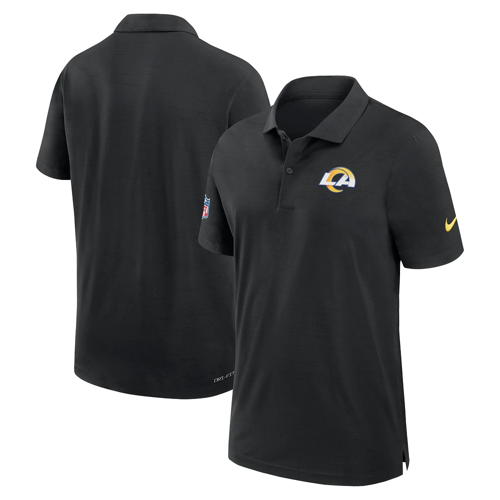 Polo Nike noir Los Angeles Rams 2024/25 Sideline Performance pour homme