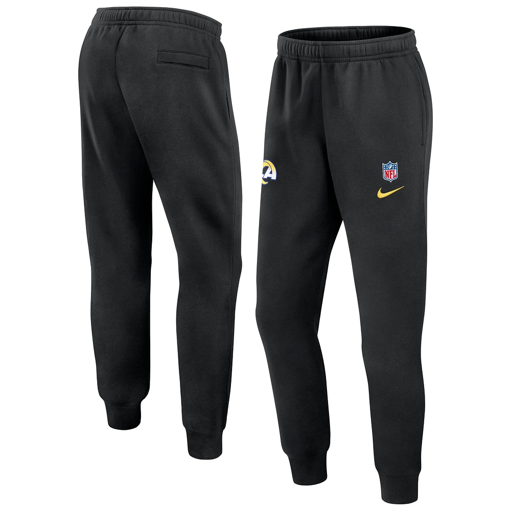 Pantalon Nike noir Los Angeles Rams 2024 Sideline Club pour homme