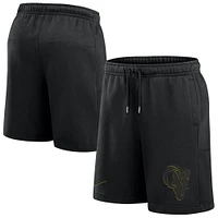 Men's Nike Black Los Angeles Rams 24 Edge Fleece Shorts