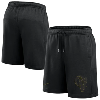 Short en molleton Nike 24 Edge Los Angeles Rams noir pour homme