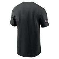 Men's Nike  Black Los Angeles Rams Crucial Catch Sideline Tri-Blend T-Shirt