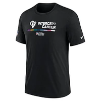 T-shirt de performance Nike noir Los Angeles Rams NFL Crucial Catch pour homme
