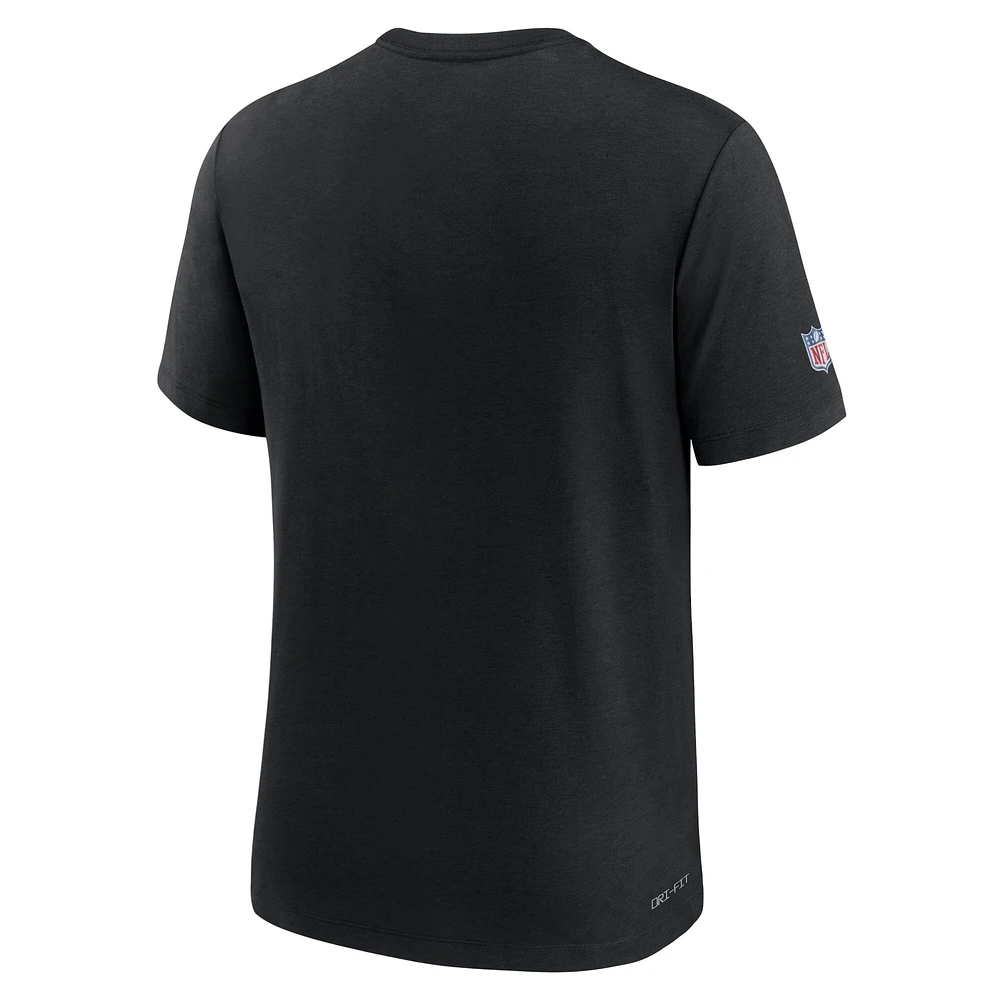 T-shirt de performance Nike noir Los Angeles Rams NFL Crucial Catch pour homme