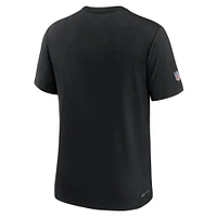 T-shirt de performance Nike noir Los Angeles Rams NFL Crucial Catch pour homme