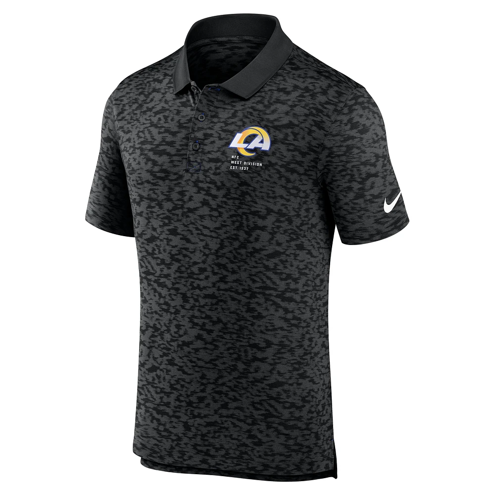 Men's Nike Black Los Angeles Rams Pique Fashion Performance Polo