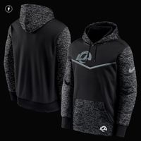 Men's Nike Black Los Angeles Rams RFLCTV Chevron Pullover Hoodie