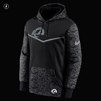 Men's Nike Black Los Angeles Rams RFLCTV Chevron Pullover Hoodie