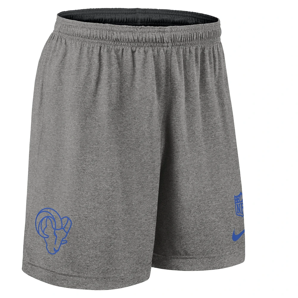 Short de sport réversible Nike noir Los Angeles Rams pour homme