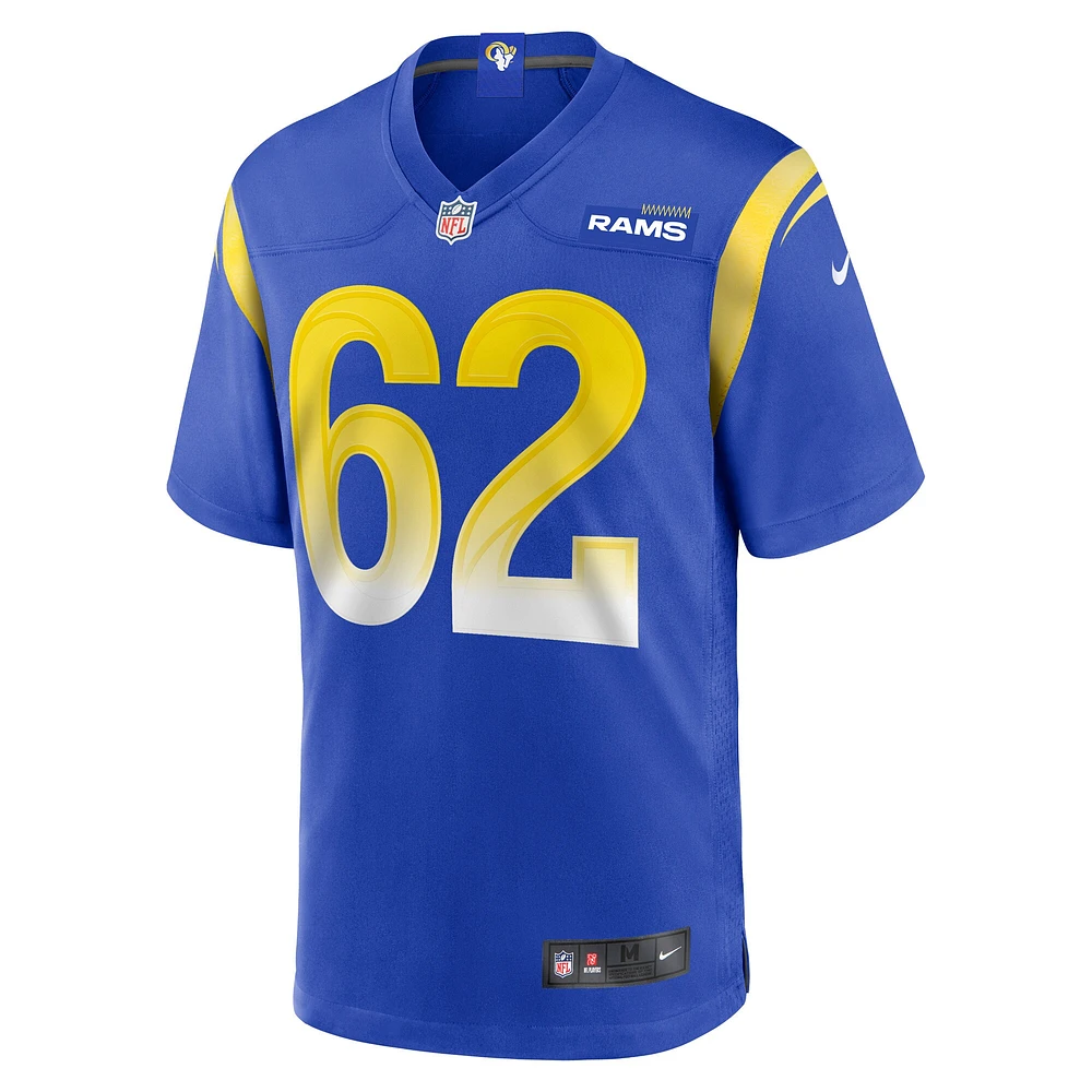 Maillot de match Nike Blake Larson Royal Los Angeles Rams pour homme