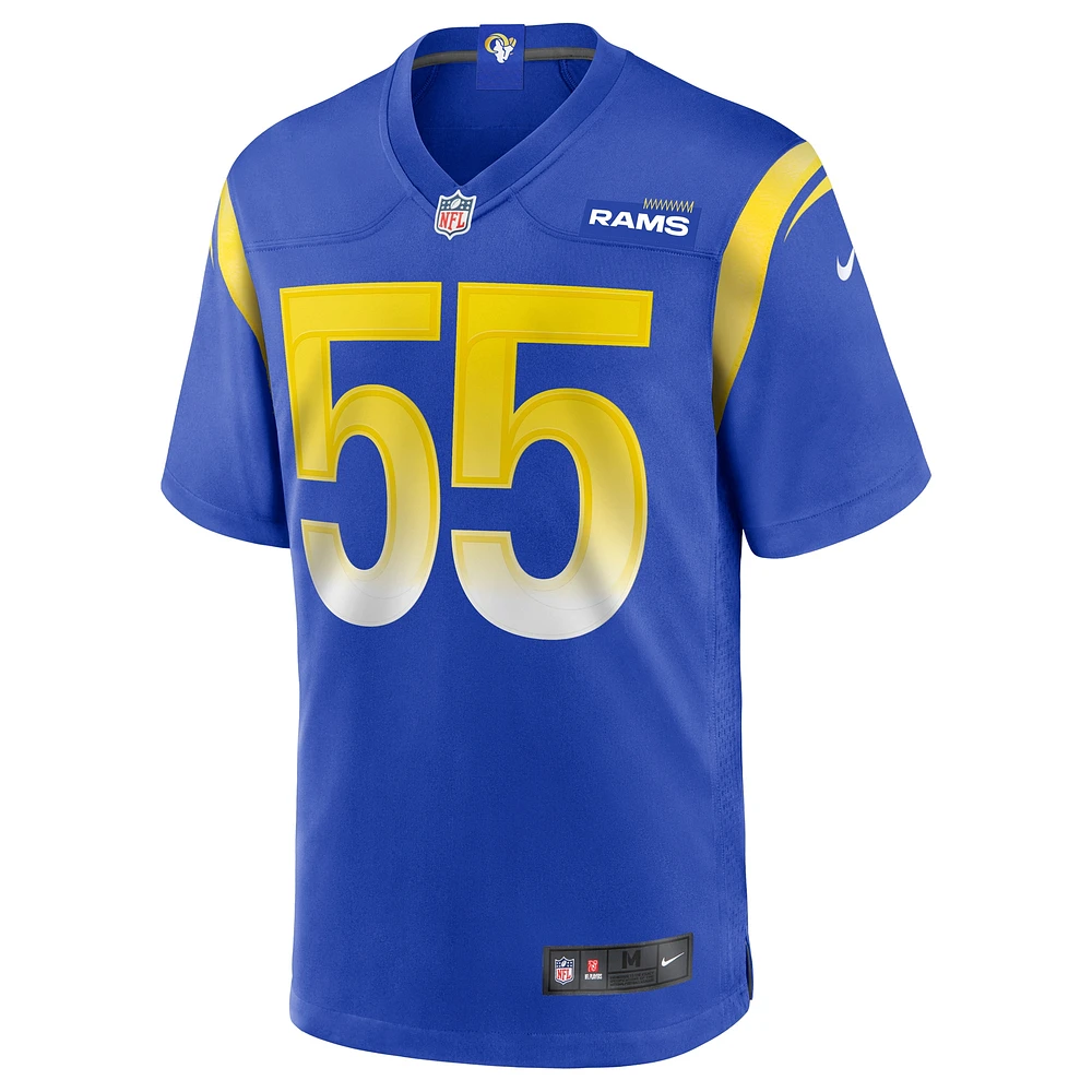 Maillot de match Nike Brian Allen Royal Los Angeles Rams pour homme