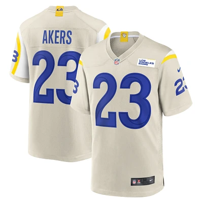 Maillot de match Nike Cam Akers Bone Los Angeles Rams pour homme