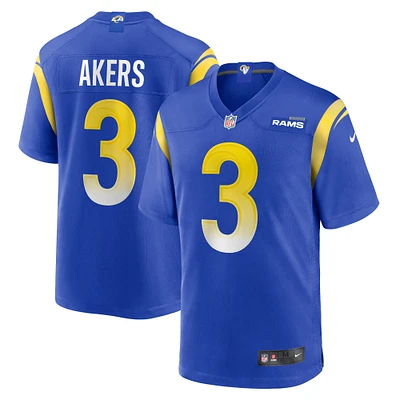 Maillot de match Nike Cam Akers Royal Los Angeles Rams pour homme