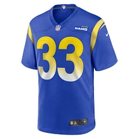 Men's Nike Cam Lampkin  Royal Los Angeles Rams Game Jersey