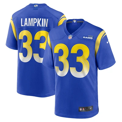 Maillot de match Nike Cam Lampkin Royal Los Angeles Rams pour homme