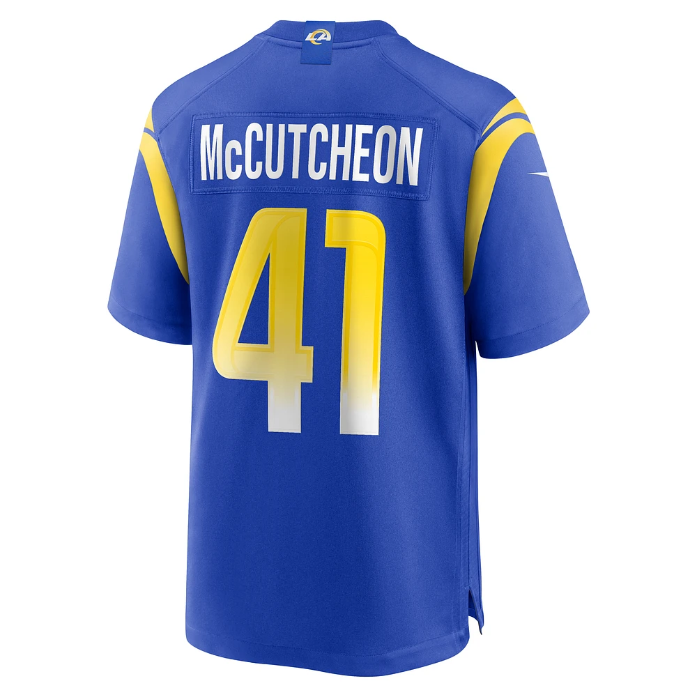 Maillot de match Nike Cameron McCutcheon Royal Los Angeles Rams pour homme