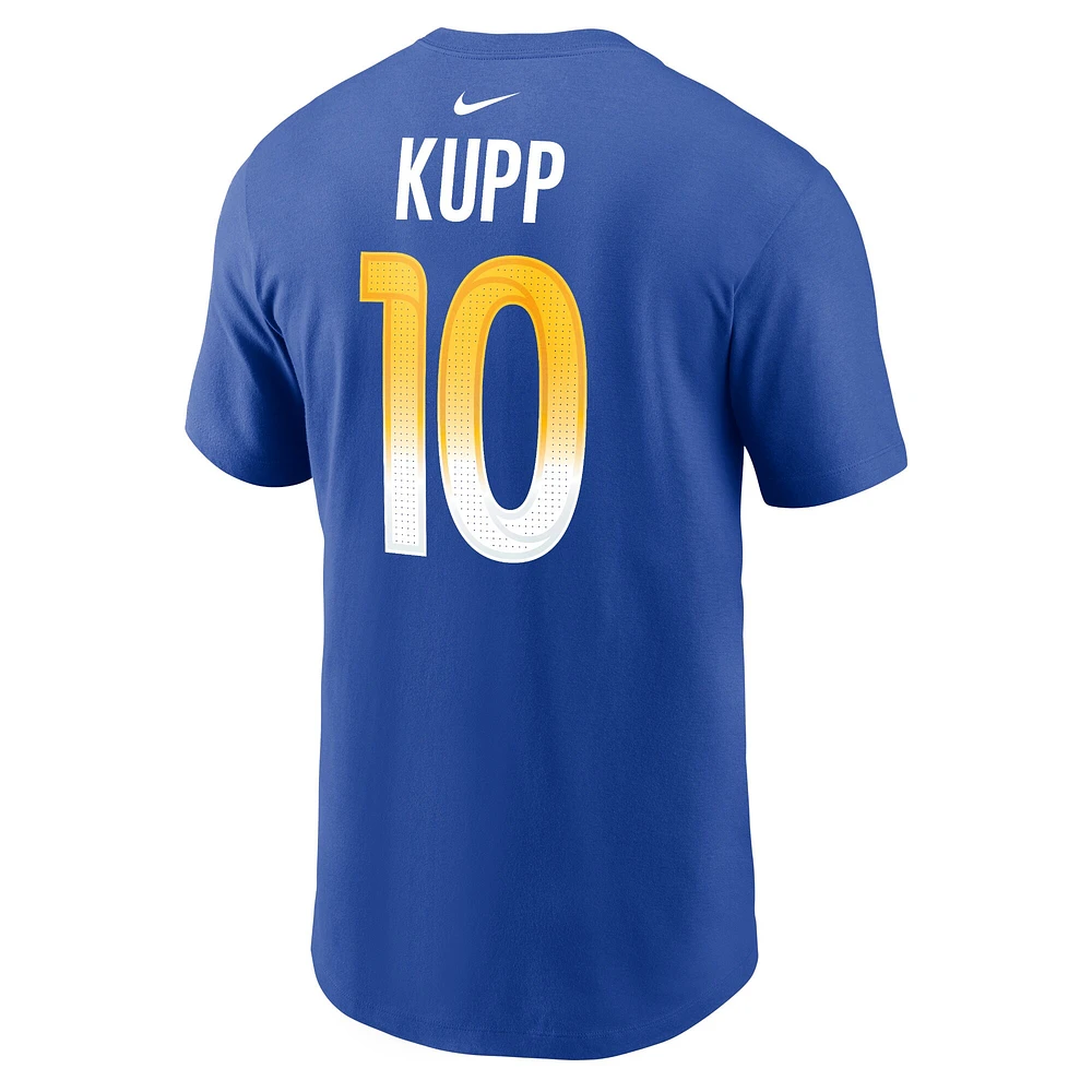 T-shirt avec nom et numéro de joueur Nike Cooper Kupp Royal Los Angeles Rams pour homme