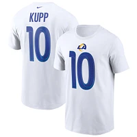 T-shirt avec nom et numéro Nike Cooper Kupp pour homme, blanc, Los Angeles Rams